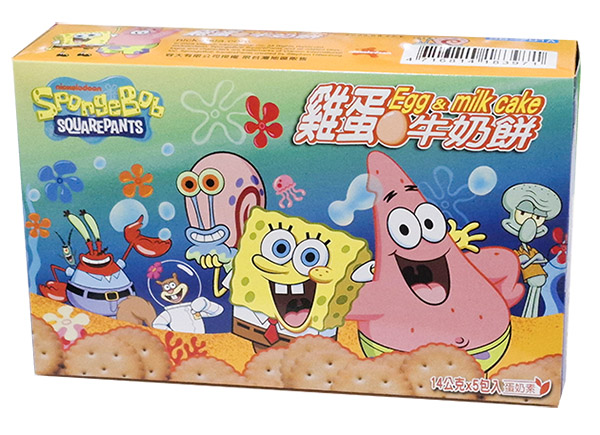 海綿寶寶 雞蛋牛奶餅(70g)